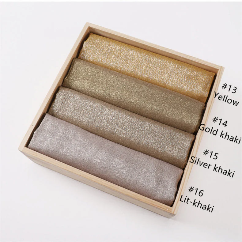 Women's Golden Glitter Lightweight Shawl Thin Scarf - Image 7