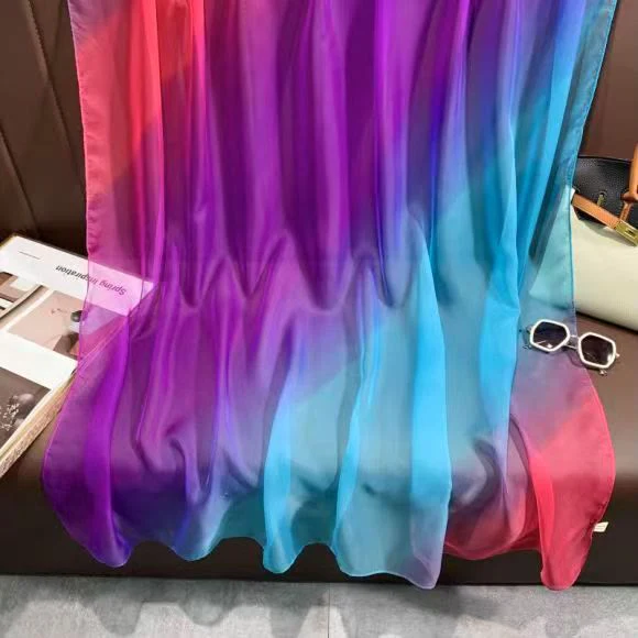 Women's Gradient Color Lightweight Flowy All-Season Scarf - Image 2