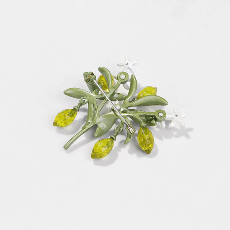 Women's Green Plant Lemon Drop Brooch - Image 6