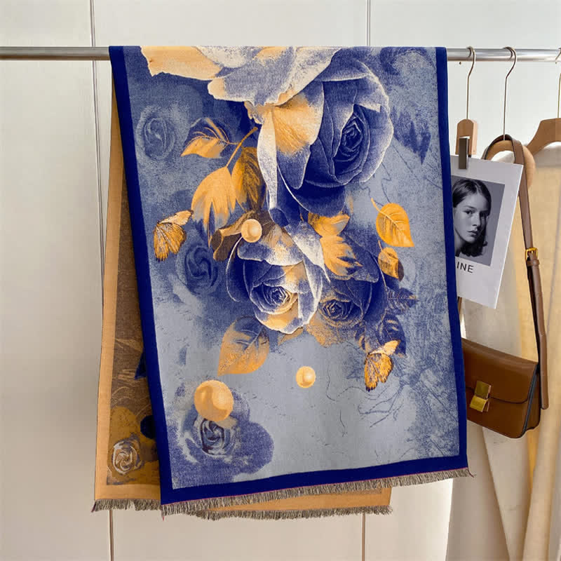 Women's Magnificent Scene Oil Painting Thickened Scarf - Image 19