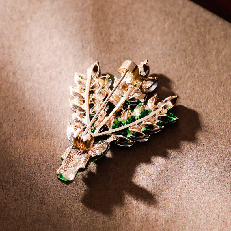 Women's Lavender Rhinestone Bouquet Brooch - Image 4