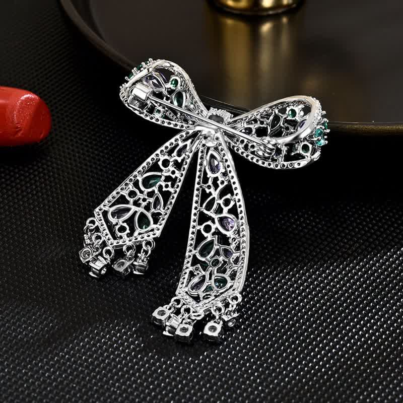 Women's Light Luxury Tassel Bow Knot Brooch - Image 3