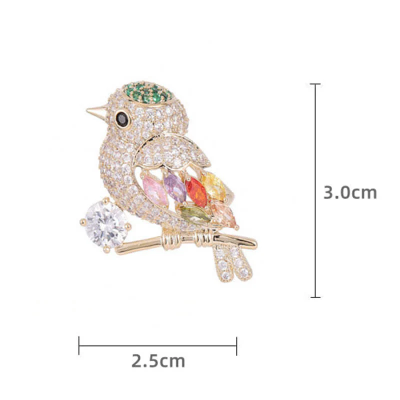 Women's Magpie Branch Zircon Brooch - Image 7