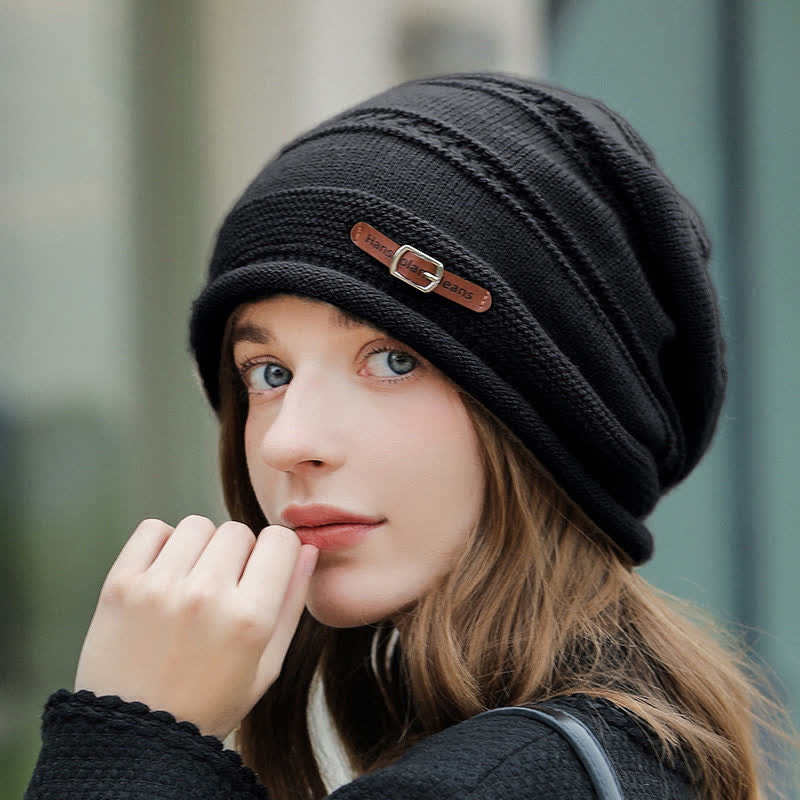 Women's Packable Winter Cap Pile Knitted Hat - Image 7