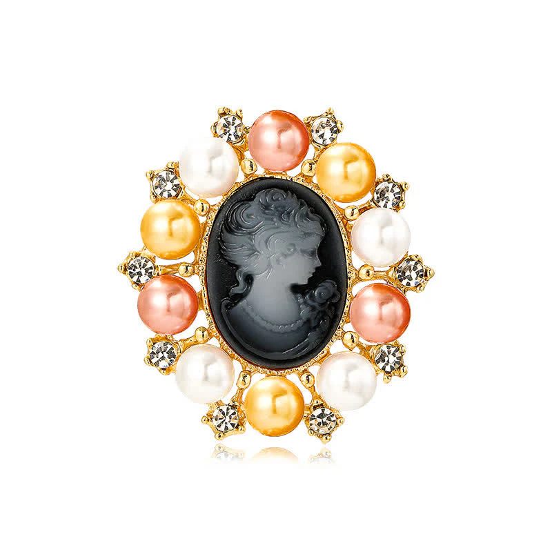 Women's Palace Relief Beauty Pearl Brooch - Image 12