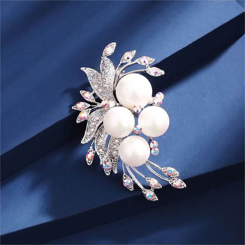 Women's Phoenixes Flower Pearl Brooch - Image 5