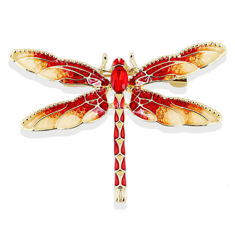 Women's Pretty Enamel Dragonfly Brooch - Image 5