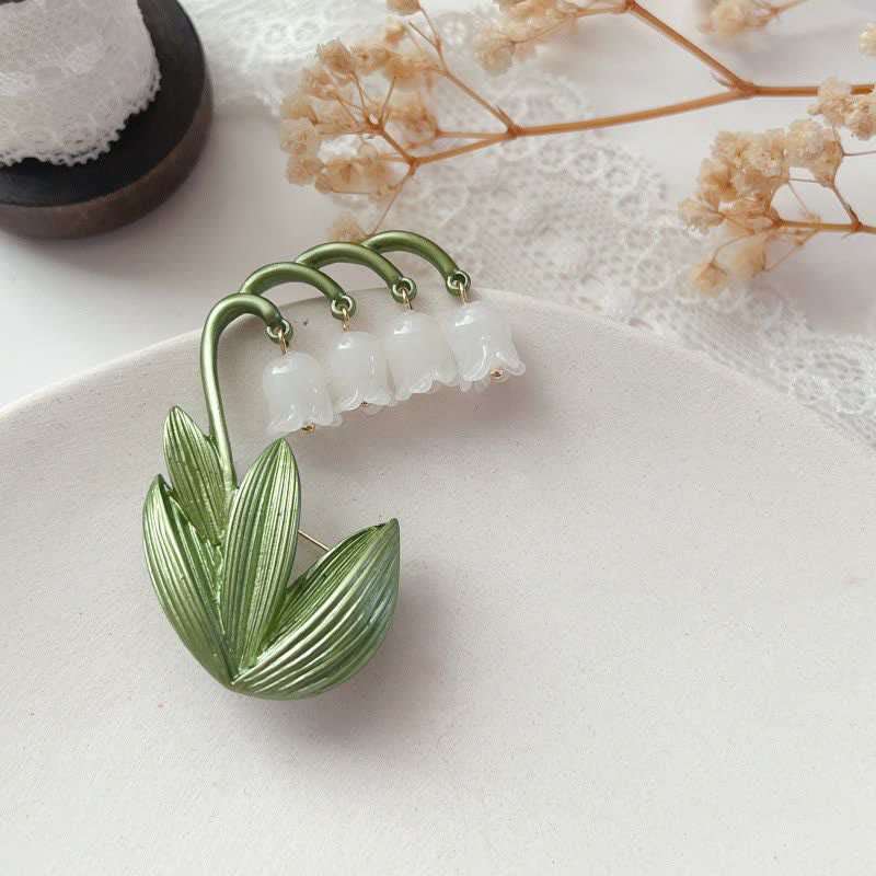 Women's Pure White Lily Of The Valley Brooch - Image 6