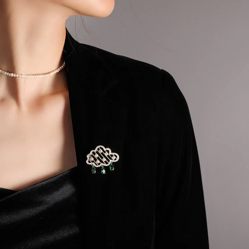 Women's Raining Cloud Pearl Brooch - Image 2