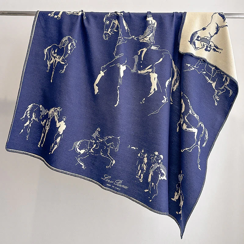 Women's Retro Horse Pattern Shawl Scarf - Image 2