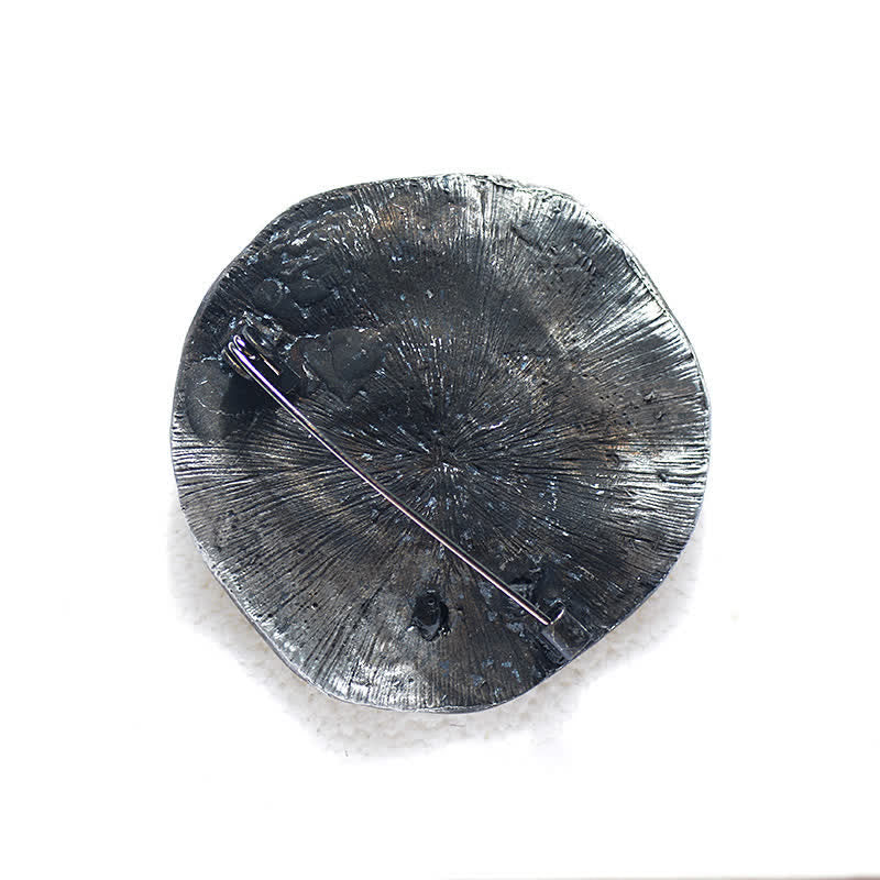Women's Retro Round Bamboo Pearl Decoration Brooch - Image 5