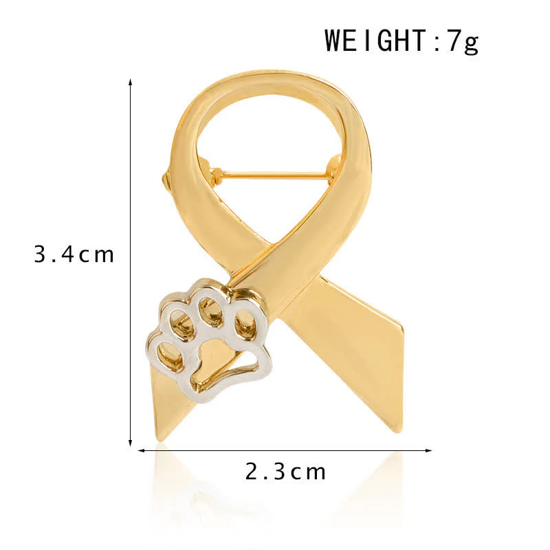 Women's Ribbon Puppy Paw Brooch - Image 7