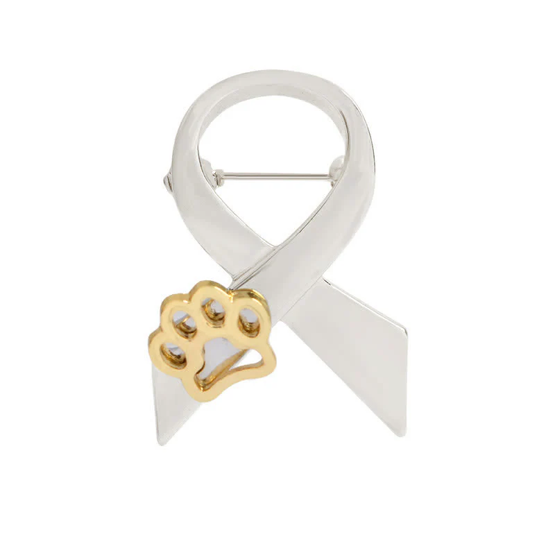 Women's Ribbon Puppy Paw Brooch - Image 8