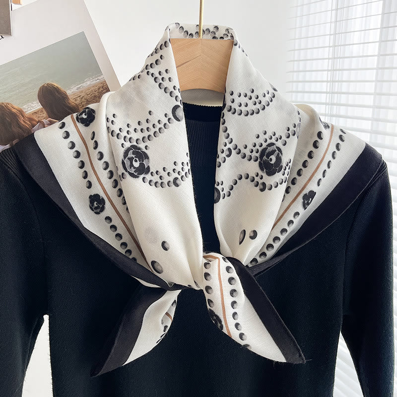 Women's Rich Printed Multi-Style Thin Square Scarf - Image 34