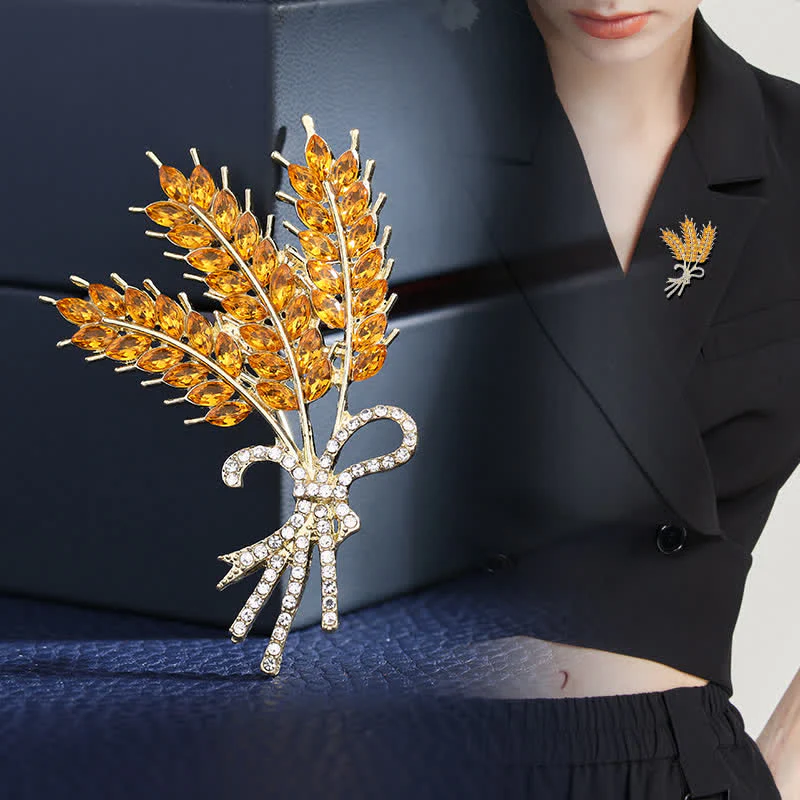 Women's Shiny Wheat Bowknot Brooch - Image 2