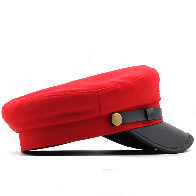 Women's Ship Anchor Navy Cap Flat Top Beret Hat - Image 3