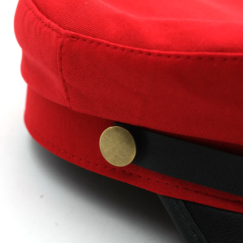 Women's Ship Anchor Navy Cap Flat Top Beret Hat - Image 5