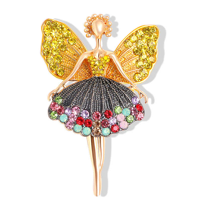 Women's Sparkly Dainty Dress Ballerina Brooch - Image 5
