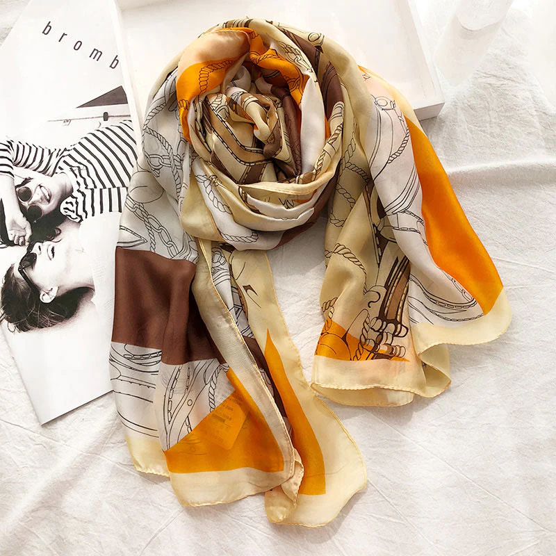 Women's Summer Beach Printed Lightweight Shawl Thin Scarf - Image 17