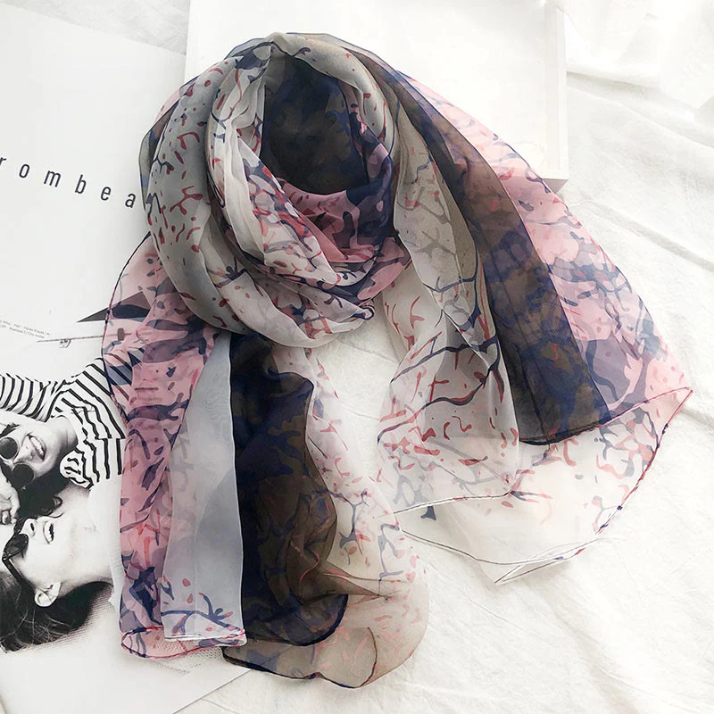 Women's Summer Beach Printed Lightweight Shawl Thin Scarf - Image 6