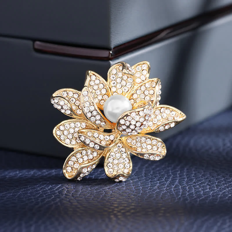 Women's Temperament Bead Lotus Brooch - Image 5