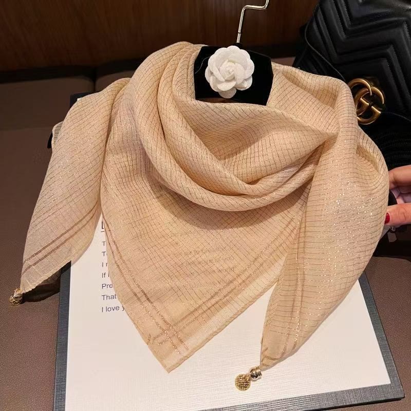 Women's Textured Embellished Lightweight Flowy Scarf - Image 6