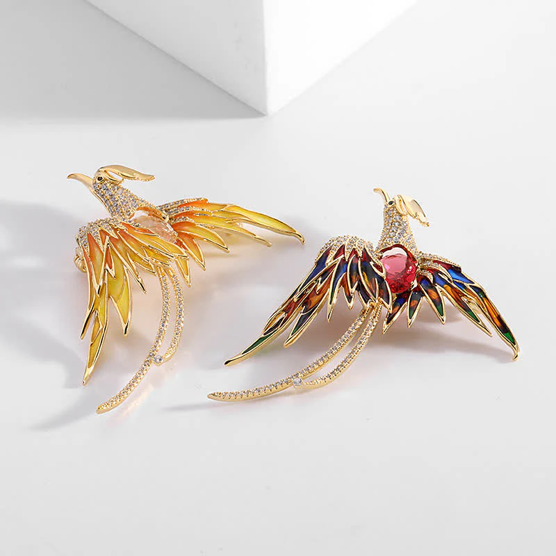 Women's Vintage Phoenix Bird Brooch - Image 5