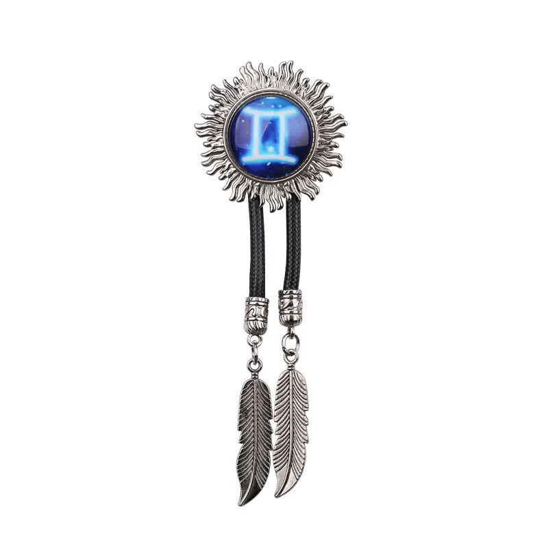 Zodiac Sign Series Retro Metal Bolo Ties - Image 7
